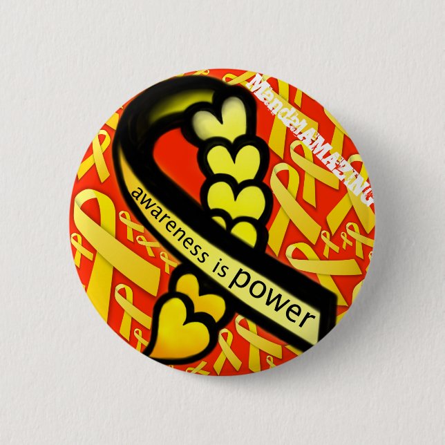 Awareness is Power Design #1 6 Cm Round Badge (Front)