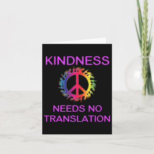 Awareness Kindness Needs No Translation Asl Card