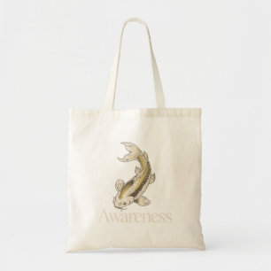 Awareness Koi Symbol of Conscious Growth Tote Bag