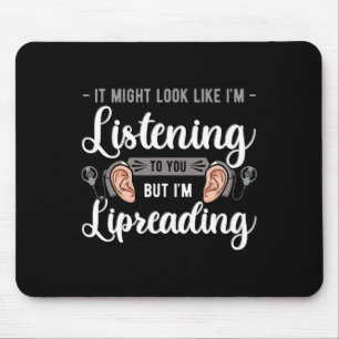 Awareness Lip Reading Hearing Aid Implant Asl Mouse Pad