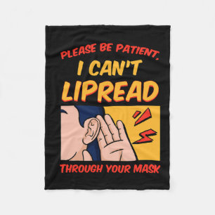 Awareness Lipreading Hearing Loss Asl Fleece Blanket