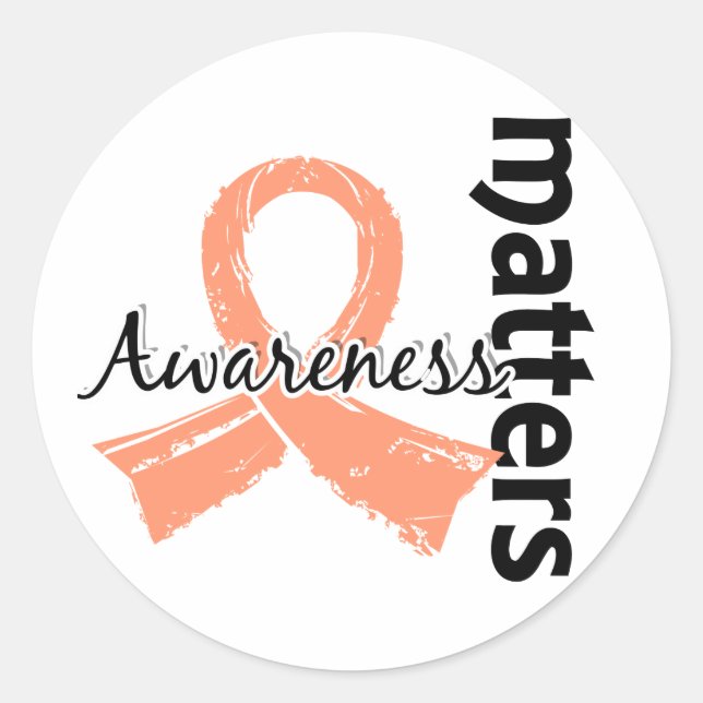 Awareness Matters 7 Endometrial Cancer Classic Round Sticker (Front)