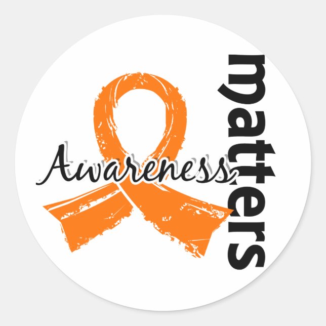 Awareness Matters 7 Multiple Sclerosis Classic Round Sticker (Front)