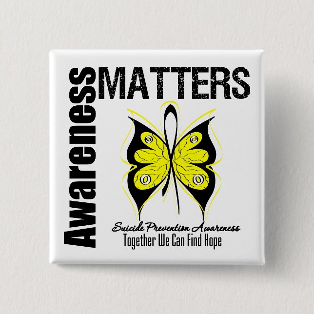 Awareness Matters Suicide Prevention 15 Cm Square Badge (Front)