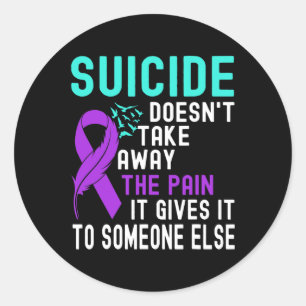 Awareness Mental Health Suicide Prevention Awarene Classic Round Sticker