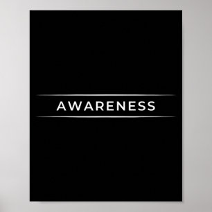 Awareness Minimalist Statement Graphic For Poster