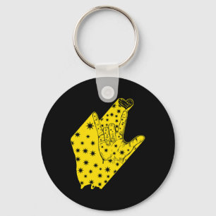 Awareness Month Asl Language Support I Love You Ha Key Ring