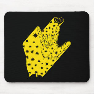 Awareness Month Asl Language Support I Love You Ha Mouse Pad