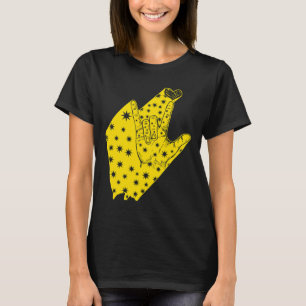 Awareness Month Asl Language Support I Love You Ha T-Shirt