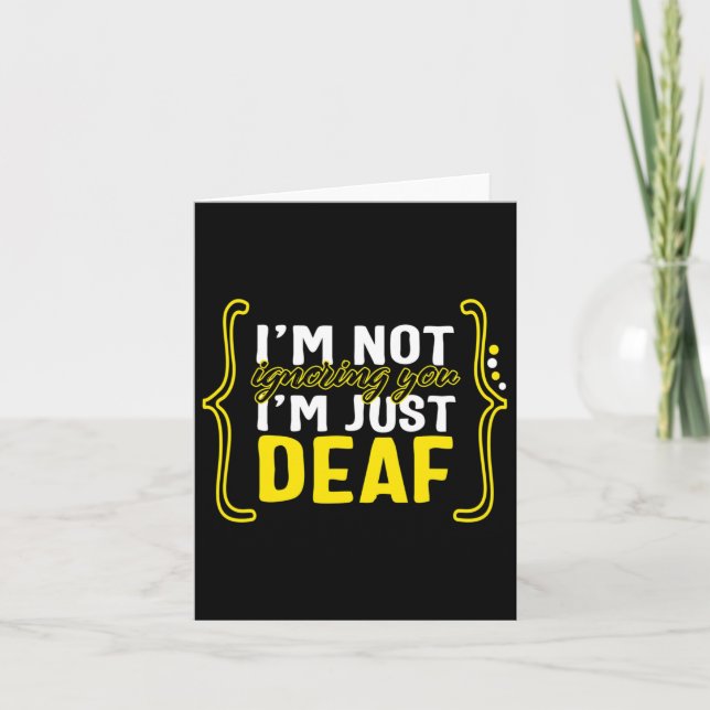 Awareness Month Asl Language Support Not Ignoring  Card (Front)