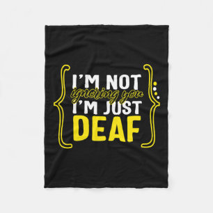 Awareness Month Asl Language Support Not Ignoring  Fleece Blanket