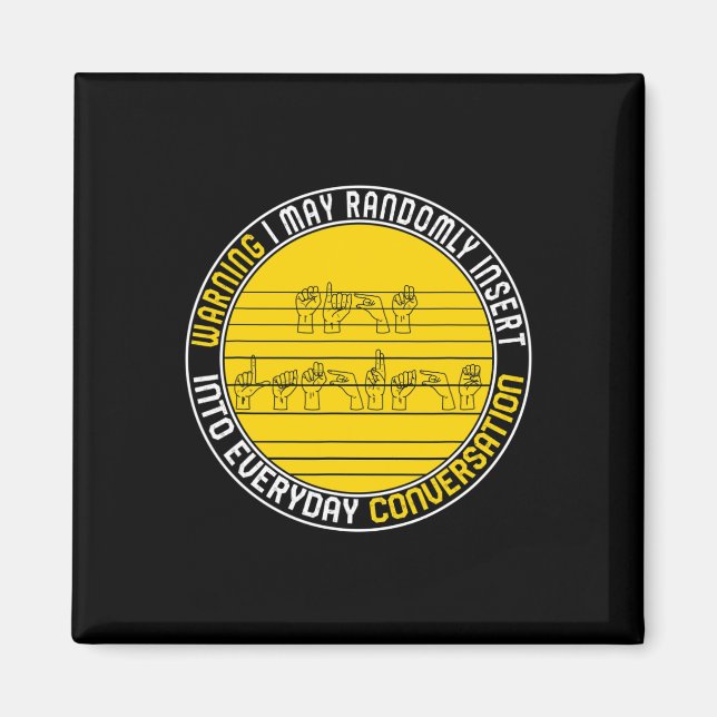 Awareness Month Asl Randomly Insert Love Deaf Comm Magnet (Front)