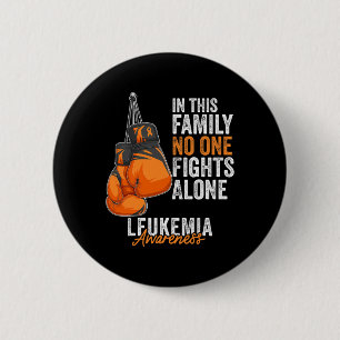 Awareness Month Boxing Gloves Orange Ribbon  6 Cm Round Badge