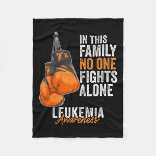 Awareness Month Boxing Gloves Orange Ribbon Fleece Blanket