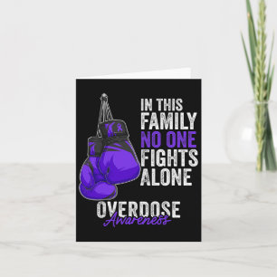 Awareness Month Boxing Gloves Purple Ribbon Card