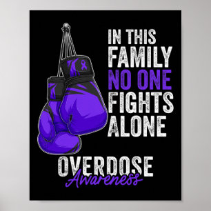 Awareness Month Boxing Gloves Purple Ribbon Poster
