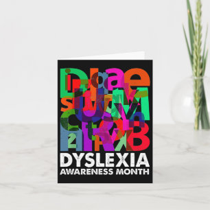 Awareness Month Costume Dyslexia Teacher Card