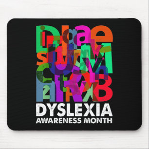 Awareness Month Costume Dyslexia Teacher Mouse Pad