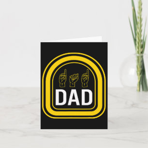Awareness Month Dad Asl Father's Day Gift Trendy D Card