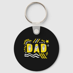 Awareness Month Dad Asl Father's Day Gift Trendy T Key Ring