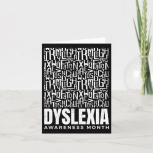 Awareness Month Dyslexia Warrior Dyslexic Card