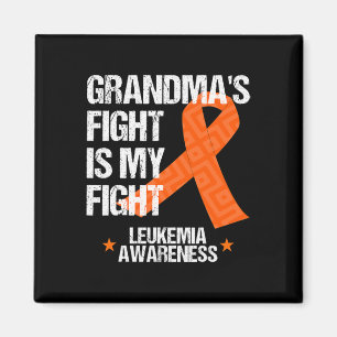 Awareness Month Grandma Fight Orange Ribbon Gift Magnet