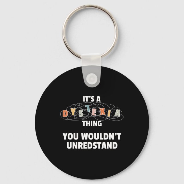 Awareness Month Groovy Retro  Key Ring (Front)