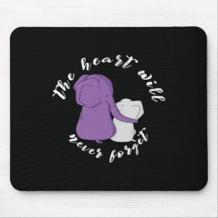 Awareness Month I End Purple Ribbon Elephant 1 Mouse Pad