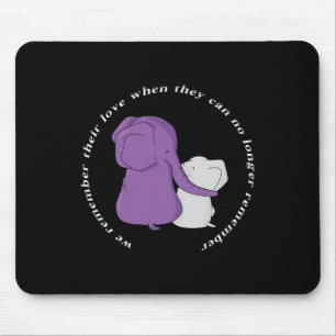Awareness Month I End Purple Ribbon Elephant 4 Mouse Pad