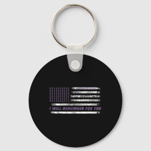 Awareness Month I End Purple Ribbon Elephant 5 Key Ring