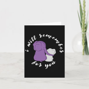 Awareness Month I End Purple Ribbon Elephant 6 Card