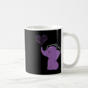Awareness Month I End Purple Ribbon Elephant  Coffee Mug
