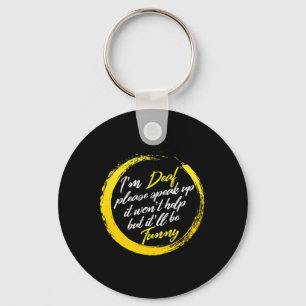 Awareness Month I'm Deaf Please Speak Up Asl Langu Key Ring