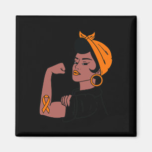Awareness Month Orange Ribbon Warriors Women Gift  Magnet