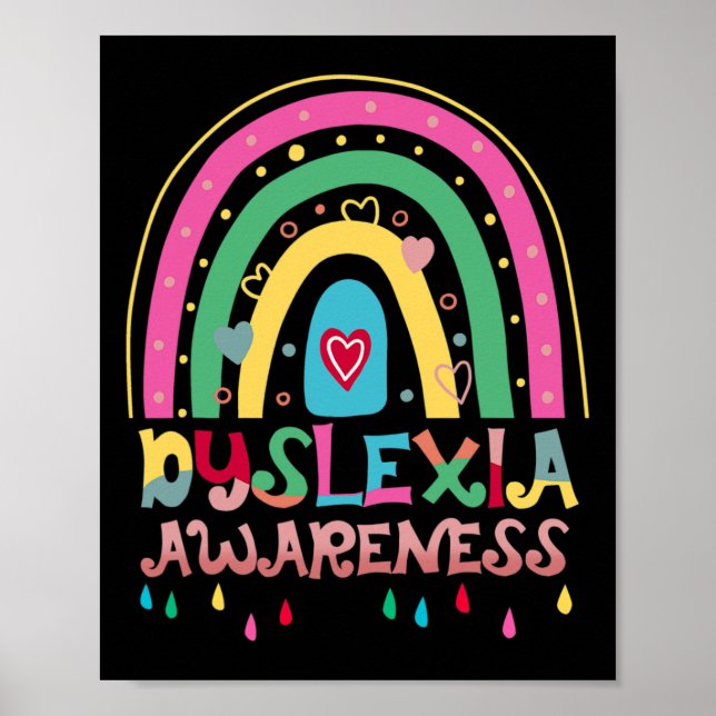 Awareness Month Rainbow Boho Cute Graphic  Poster (Front)