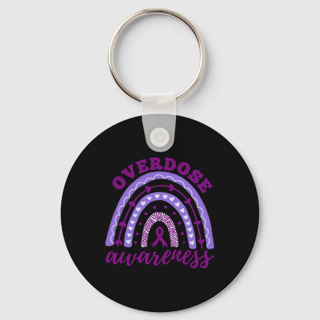 Awareness Month Rainbow  Key Ring (Front)