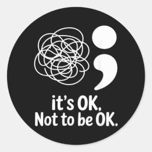 Awareness Month September Mental Awareness Design Classic Round Sticker