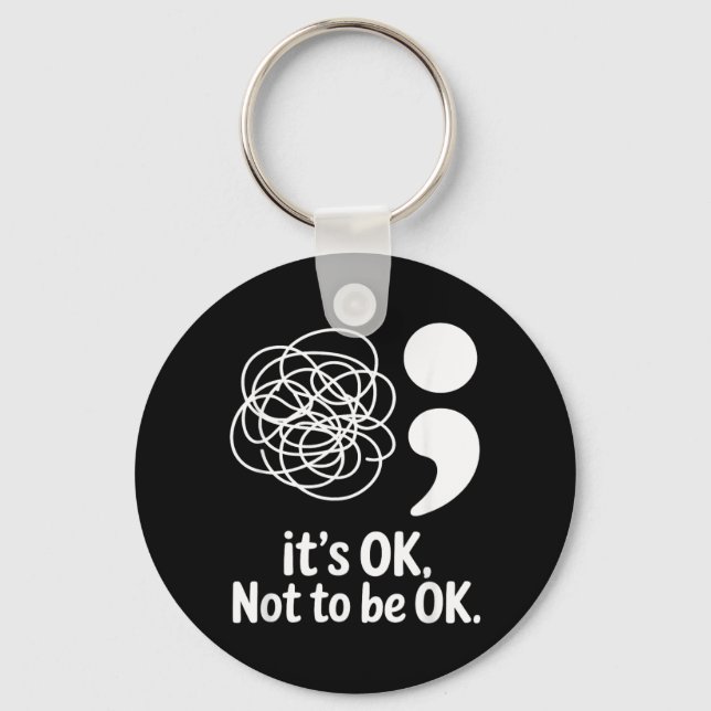 Awareness Month September Mental Awareness Design Key Ring (Front)