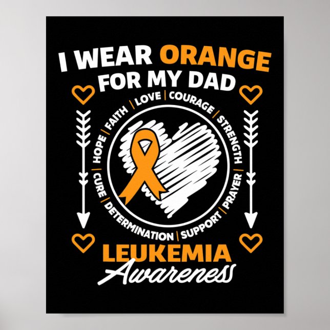 Awareness Month Support I Wear Orange For My Dad  Poster (Front)