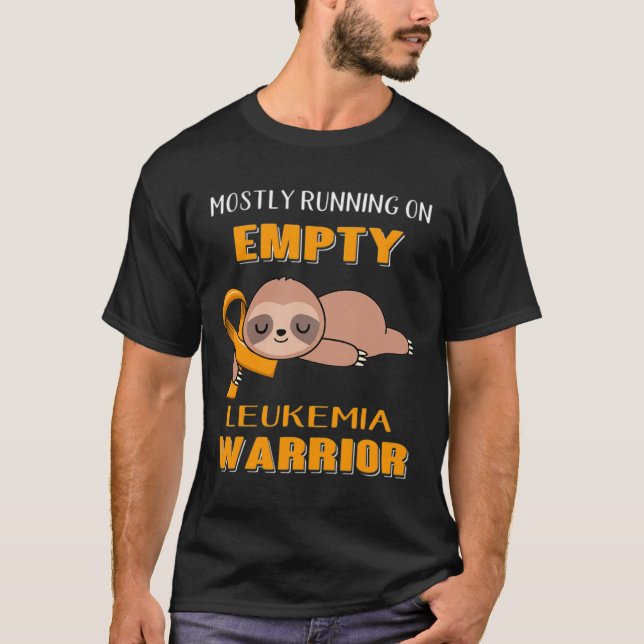 Awareness Mostly Running On Empty Warrior Support  T-Shirt (Front)