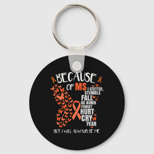 Awareness Multiple Sclerosis Butterfly  Key Ring