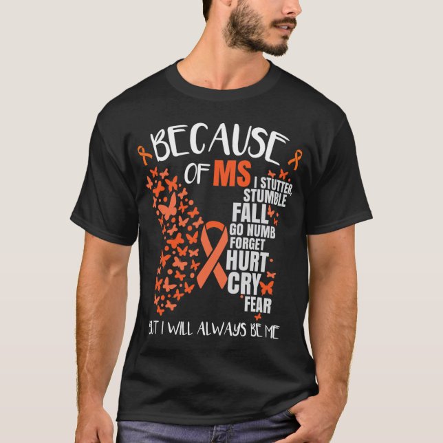Awareness Multiple Sclerosis Butterfly  T-Shirt (Front)