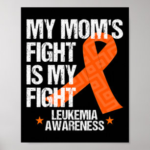 Awareness Mum Fight Orange Ribbon Gift Idea Poster
