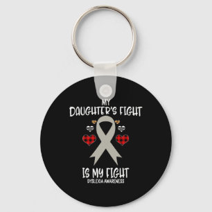 Awareness My Daughter's Fight Is My Fight Mum Key Ring