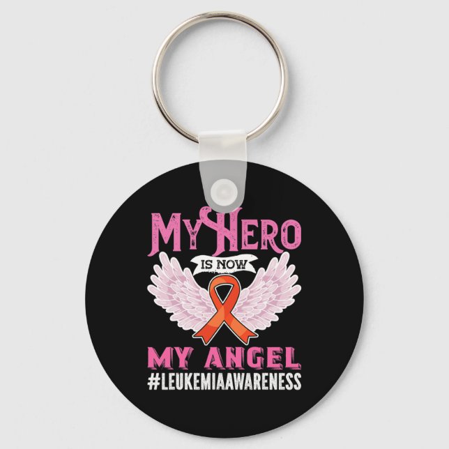 Awareness My Hero Is Now My Angel  Key Ring (Front)