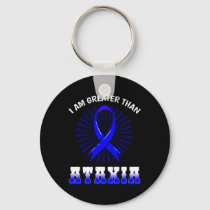 Awareness Neurological Sign Hemiataxia Blue Ribbon Key Ring