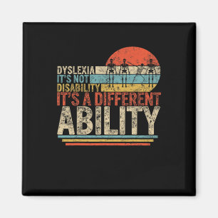Awareness Not Disability Different Dabbing Skeleto Magnet