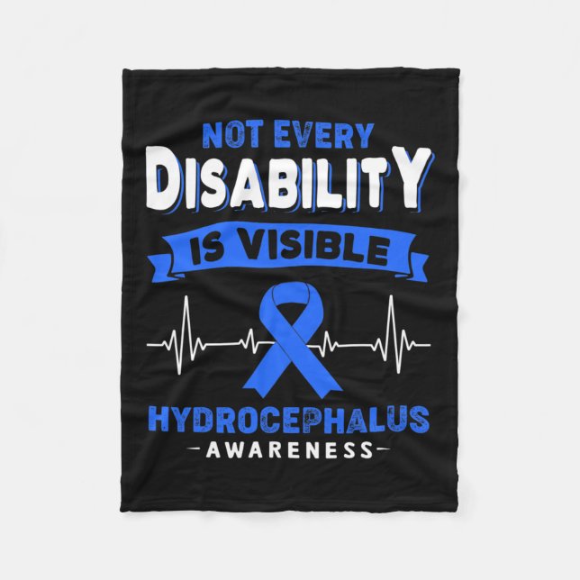 Awareness Not Every Disability Is Visible  Fleece Blanket (Front)