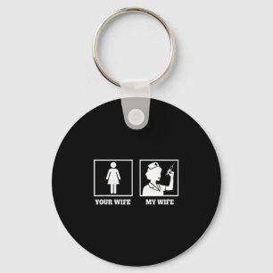 Awareness Nurse Design, Your Wife My Wife Key Ring