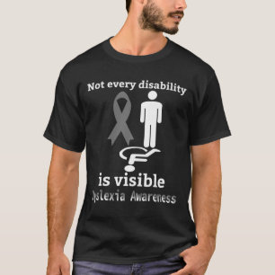 Awareness October Silver Ribbon Dyslexic Teacher 1 T-Shirt